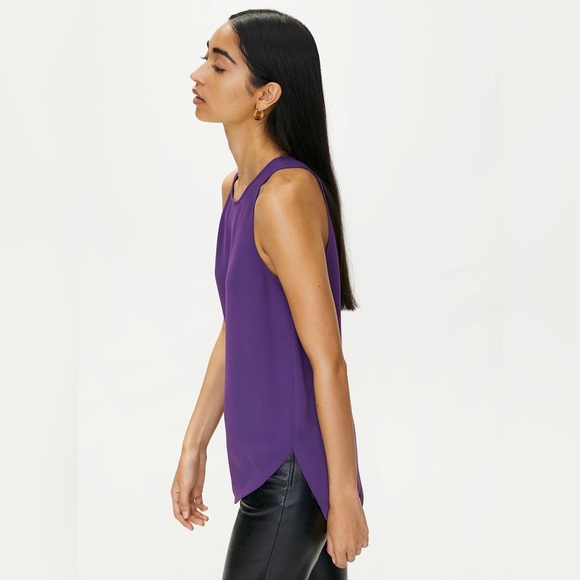 Aritzia Wilfred Purple Patterned Sevres Blouse Medium - Picture 2 of 6